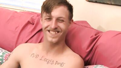 Lovely amateur with sexy tattoos jerks off and cums hard
