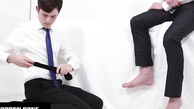 Cute Missionary twink submits to a handsome stud for rough gay pounding
