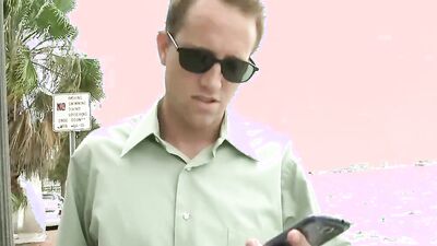 Straight guy blindfolded and fucked in the ass in a car