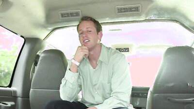 Straight guy blindfolded and fucked in the ass in a car