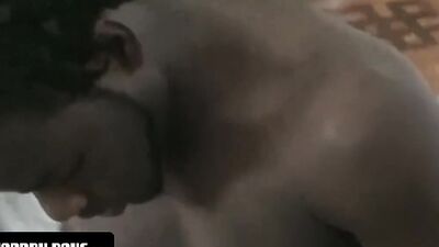 Black army guy strips his clothes and strokes that big cock
