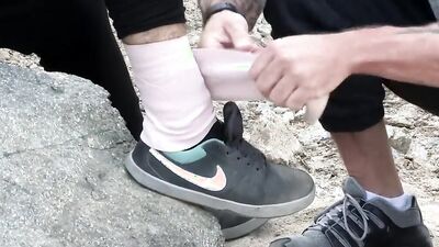 Hunk helps his stepson with an injury before fucking him hard