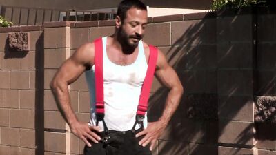 Dashing hunk blows and rims twink before drilling his ass