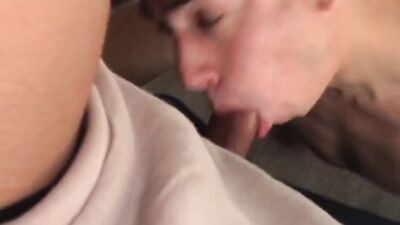 Horny twink sucks dick under the table before hardcore fucking