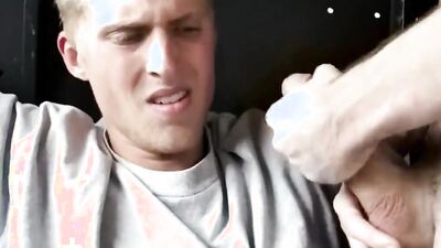 Straight guy seduced into taking a big cock in his mouth