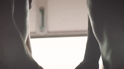 Sporty jocks in athletic outfits fuck in a threesome after oral