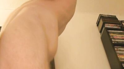Fit blonde twink bends two guys over and fucks them