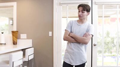 Twink takes a study break by sucking dick and riding it