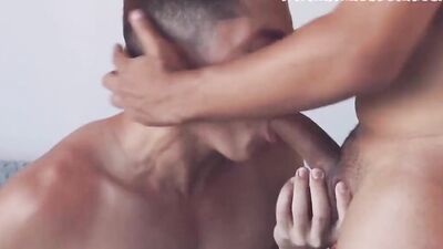 Fit Latino fucked in the ass after sucking a big cock
