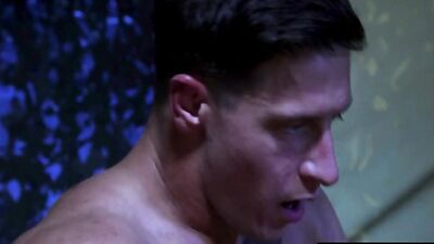 Army jock deepthroats cock in a tent and takes a banging