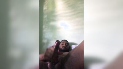 Naughty dude spreads legs and films himself jerking off solo