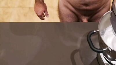 Naughty gay guy prepares a kinky scent by jerking off and cumming