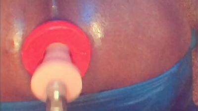 Horny dude with a round bubbly ass loves being railed with toys