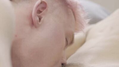 Alt twink with pink hair and piercings fucked by his boyfriend