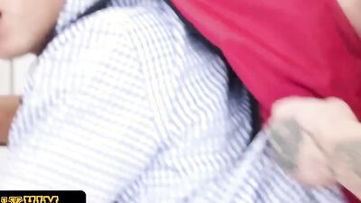 School jock has his tight asshole slobbered on and drilled