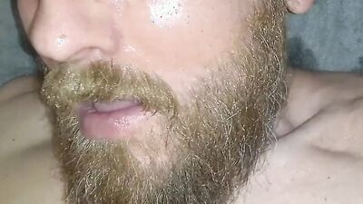 Kinky dude takes a messy facial and swallows hot piss