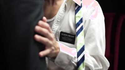 Slender twink bends over for a huge cock in the ass