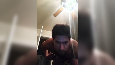 Dashing amateur drills his ass with toys and cums loads