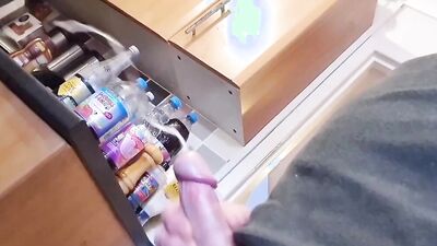 Chubby amateur strokes his cock and cums in a compilation