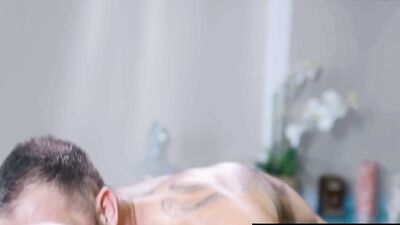 Bearded hunk go for a sloppy rimjob foreplay before hardcore pounding