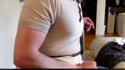 Amateur gay guy films himself jerking off and cumming in a compilation