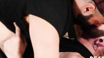 Bearded amateurs suck each other off and fuck with a passion