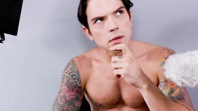 Tattooed and athletic stud takes a big cock in his ass