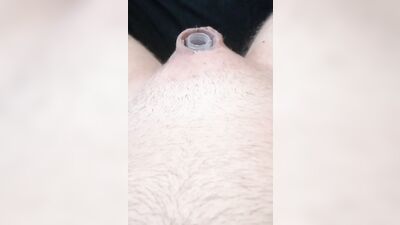 Naughty dude uses his micropenis as an ashtray while smoking