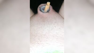 Naughty dude uses his micropenis as an ashtray while smoking