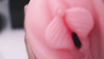 Horny gay guy fingers his fleshlight and fucks hit passionately