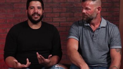 Muscular hunks with tattoos fuck hard after sucking each other off