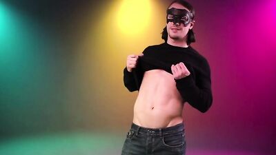 Fit dude takes his clothes off and fondles himself before jerking off