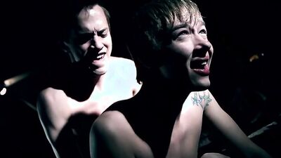 Naughty twink gives a sloppy blowjob and takes an anal hammering