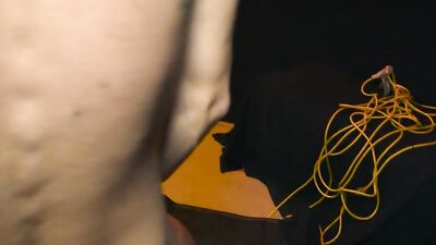 Blonde jock blindfolded to suck dick and take a pounding