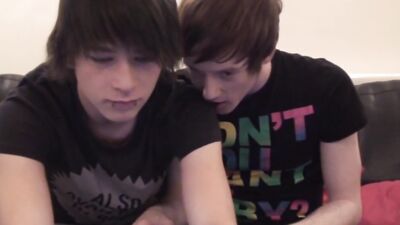 Emo twinks strip naked for blowjobs and fucking on a webcam
