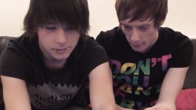 Emo twinks strip naked for blowjobs and fucking on a webcam