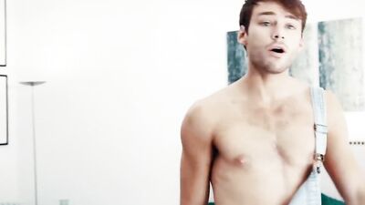 Tattooed and athletic stud sucks a twink off and drills him
