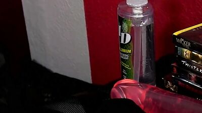 Hot young Latino takes his big cock out and jerks off