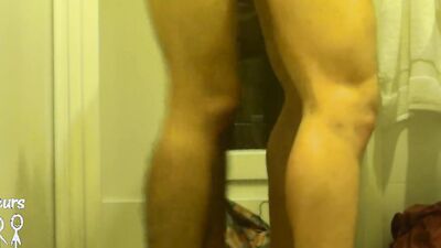 Amateur dude bent over for a fat dick in the ass