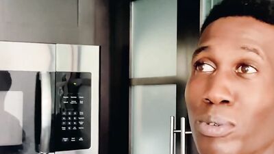 Dashing black stud films himself teasing and jerking off solo