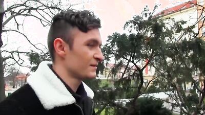 Cute amateur picked up outside and fucked after giving a blowjob