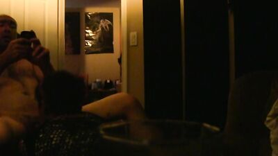 Kinky dude in fishnet lingerie gives head and gets rammed