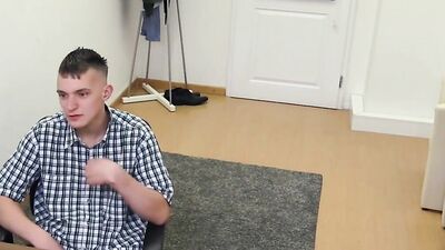 Adorable twink goes to casting and gets railed after sucking cock