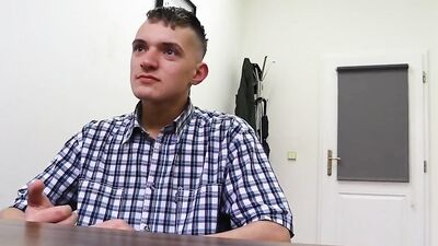 Adorable twink goes to casting and gets railed after sucking cock