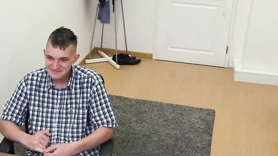 Adorable twink goes to casting and gets railed after sucking cock