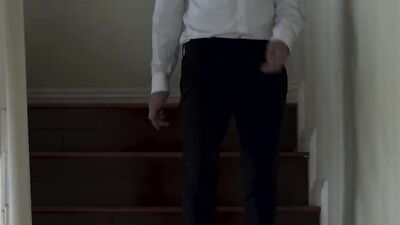 Naughty twink bends his boyfriend over and drills his ass