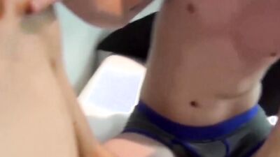Twink films his boyfriend giving him a blowjob before fucking