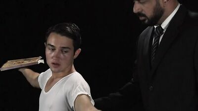 Twink sucks a buff priest hunk off and takes a banging