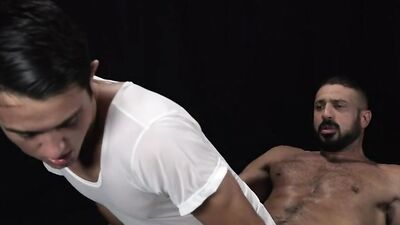 Twink sucks a buff priest hunk off and takes a banging