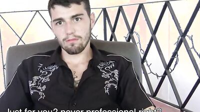 Bearded Latino sucks a big dick and rides it POV